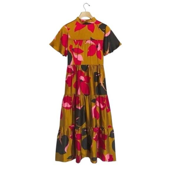 New Anthropologie Corey Lynn Calter Gianna Tiered Maxi Dress Size Small Party - Picture 1 of 15
